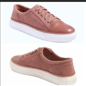 Caslon pink suede sneakers
